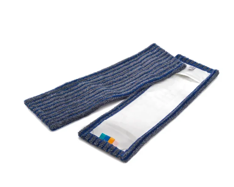 MEGA Clean Professional Mikrofaser Wischbezug Borstenmopp ( 40 und 50 cm ) blau grau
