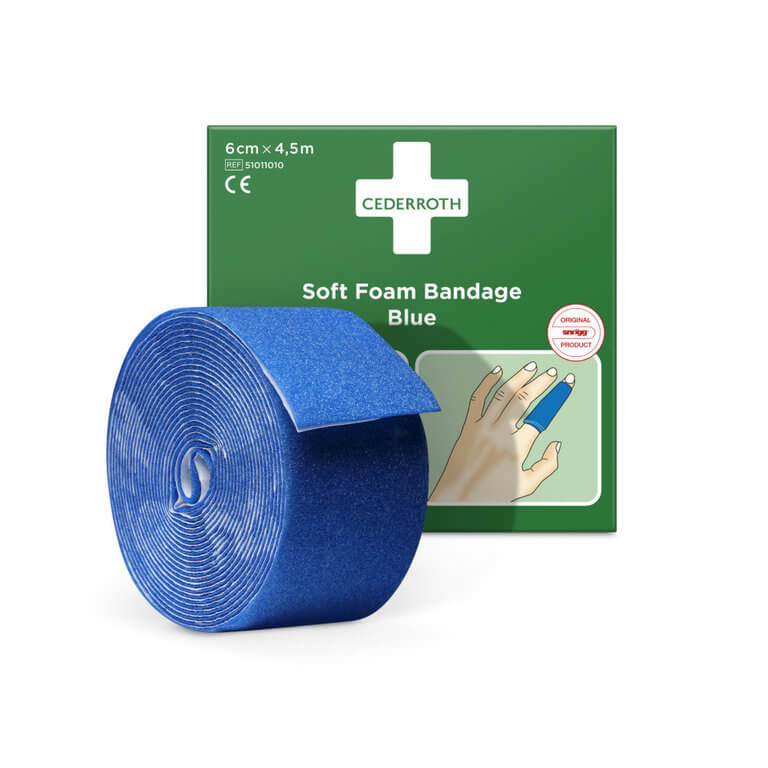 SOFT Foam 6 cm x 4.5 m, blau – Nachfüllrolle für vielseitige Wundversorgung